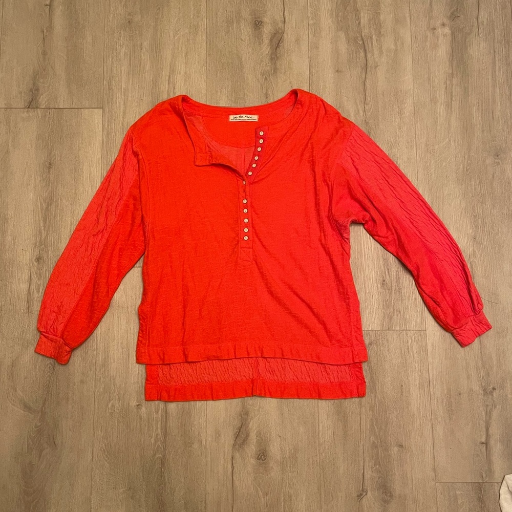 Free People We the Free Back At It Henley Top XS